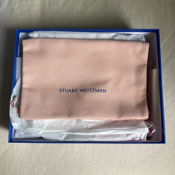 Stuart Weitzman XCRVE Satin Crystal 100 Mules - Picture 16 of 16